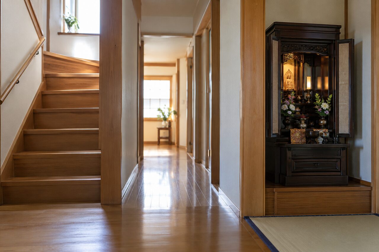 戸建ての階段と廊下