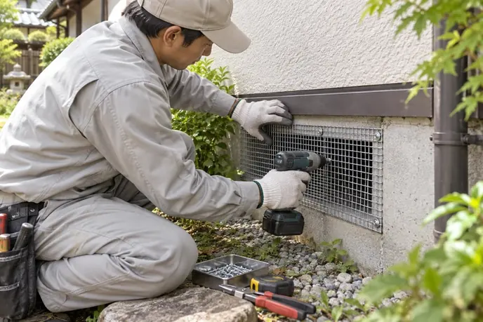 建物まわりと再侵入対策のイメージ