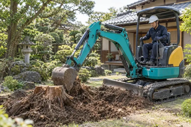 伐採・抜根・庭じまいのイメージ