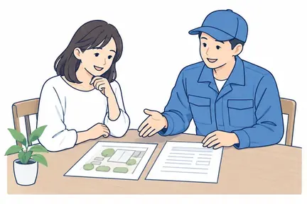 見積もりを確認のイラスト