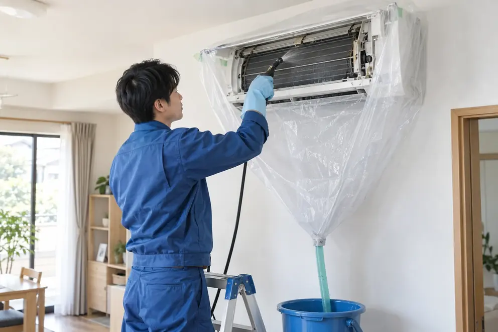 家庭用エアコンクリーニングのイメージ